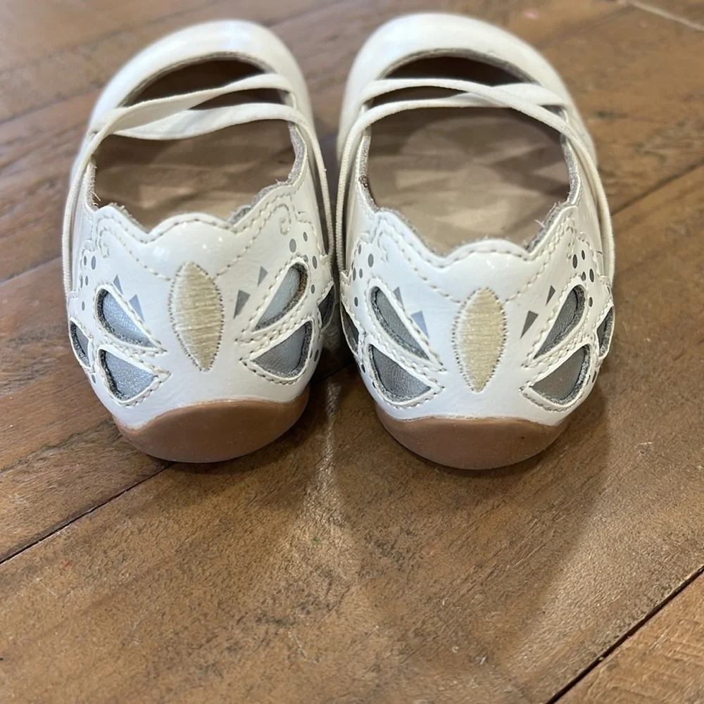 Livie and Luca white patent Mariposa shoes